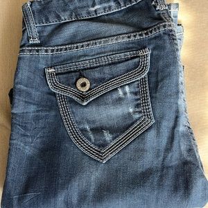 Women’s 1981 Guess Original Jeans Distressed bootcut Denim size 28 stretch